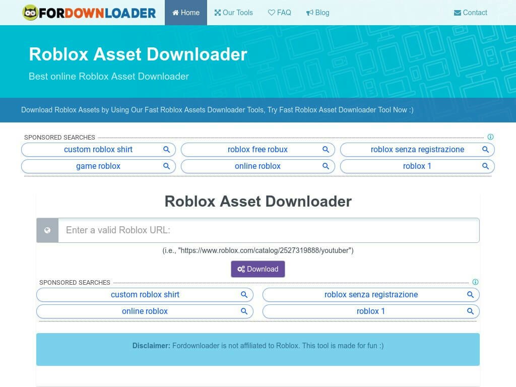 Roblox pants asset downloader code